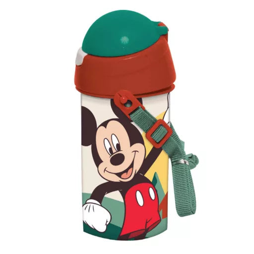 🍃 Bouteille Disney Mickey Nature avec paille – 500 ml