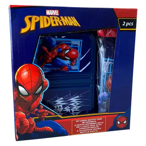 🕷️🧃 Ensemble repas – Spiderman – boîte à sandwich + gourde aluminium