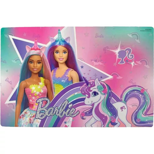 🦄💖 Set de table – Barbie Licorne – 43x28 cm – plastique