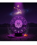 🦁✨ Lampe Illusion 3D – Astrologie Horoscope Lion