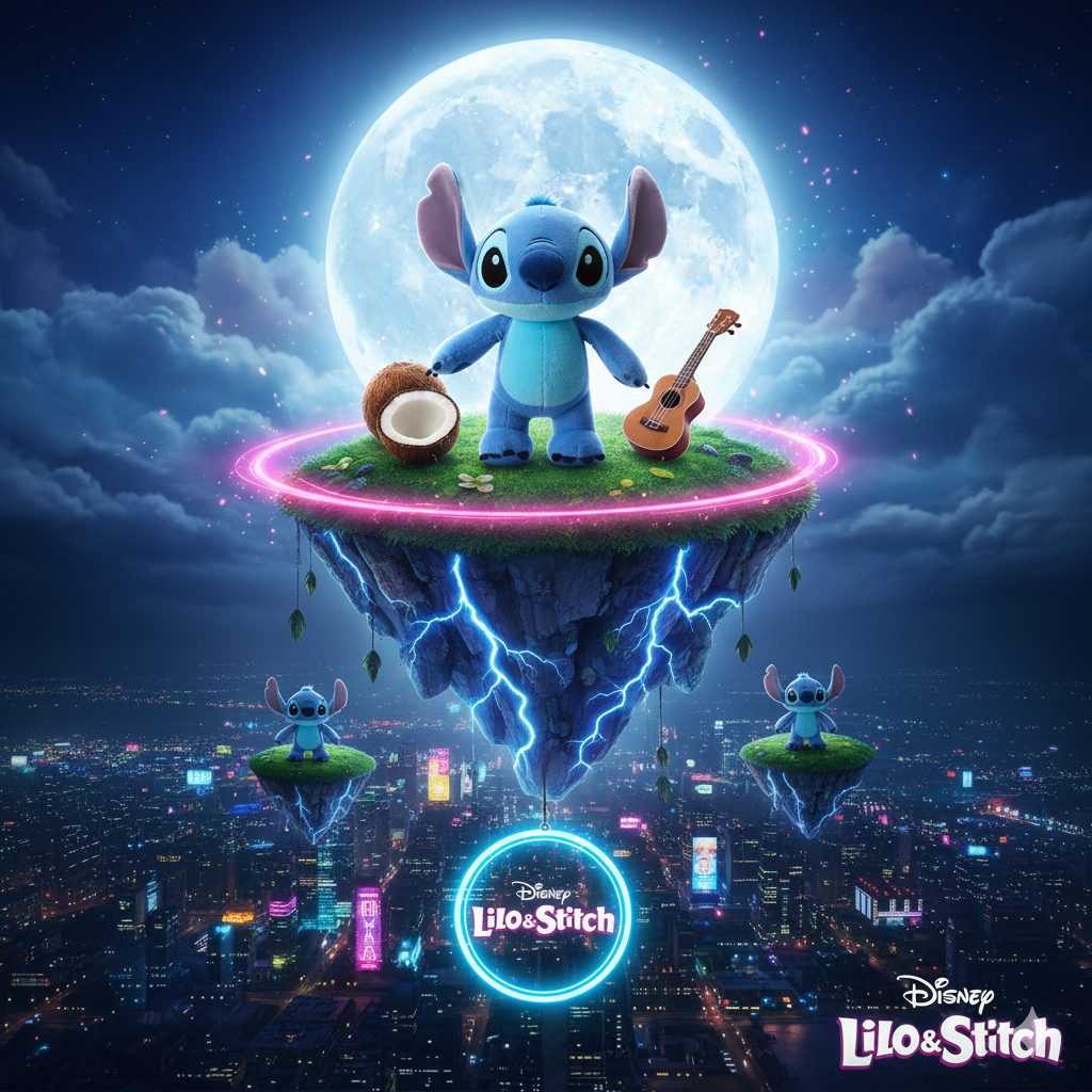 💙🌺 Peluche Stitch Disney – 28 cm