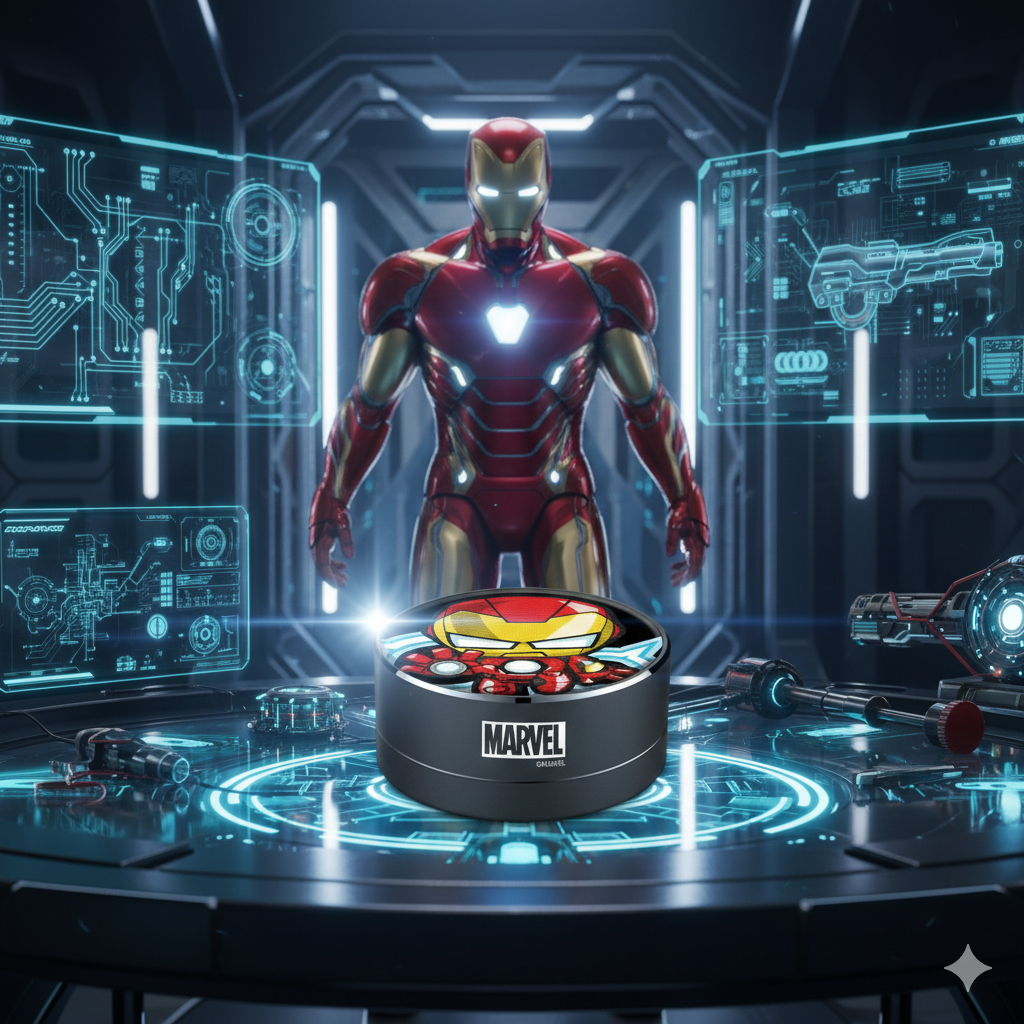 🔥🔊 Enceinte Portable Sans Fil – Iron Man Marvel