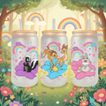 🦌🌈✨ Verre Givré Personnalisable Bambi Arc‑en‑Ciel – 470 ml