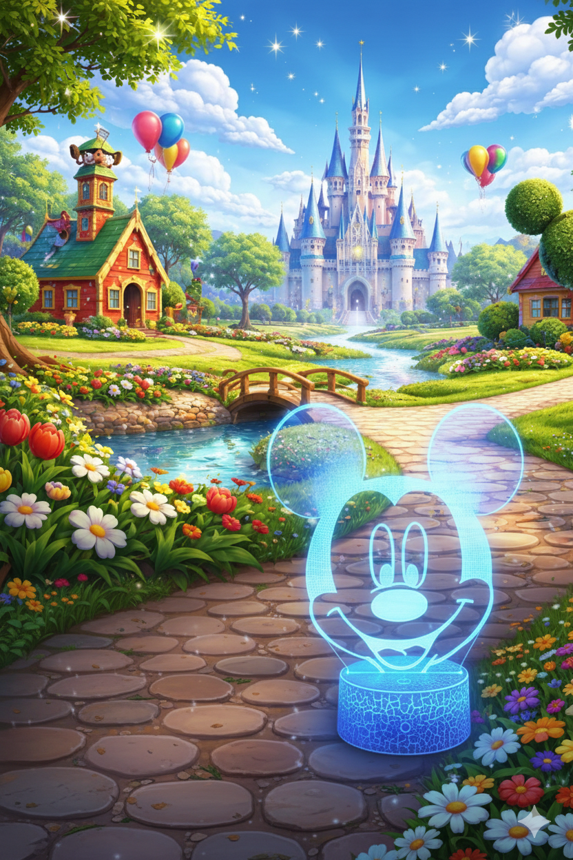 ✨🐭 Lampe 3D Personnalisée à LED – Mickey Mouse