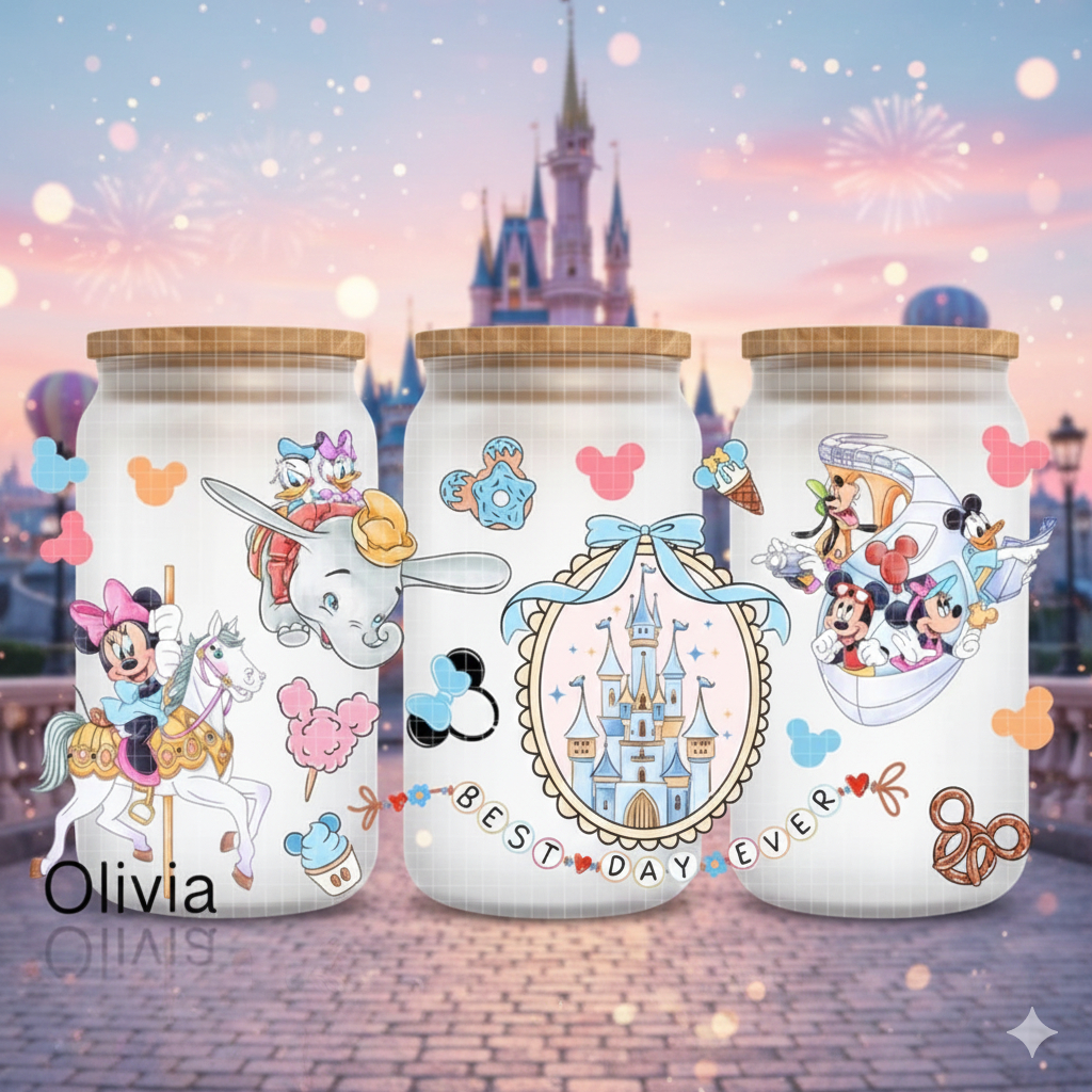 ✨🏰 Verre Givré Disney Personnalisable – Édition Enchantée