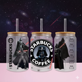🖤⭐ Verre Givré Dark Vador Personnalisé – Style Starbucks – 470 ml