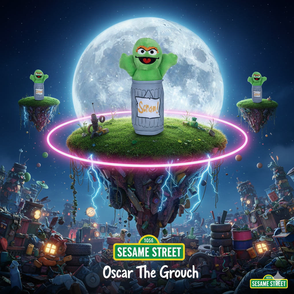 💚🗑️ Peluche Oscar – Sesame Street – 17 cm