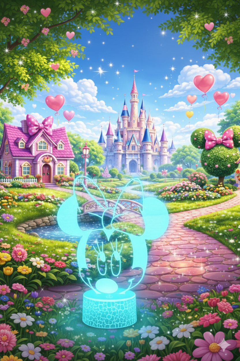 ✨🎀 Lampe 3D Personnalisée à LED – Minnie Mouse