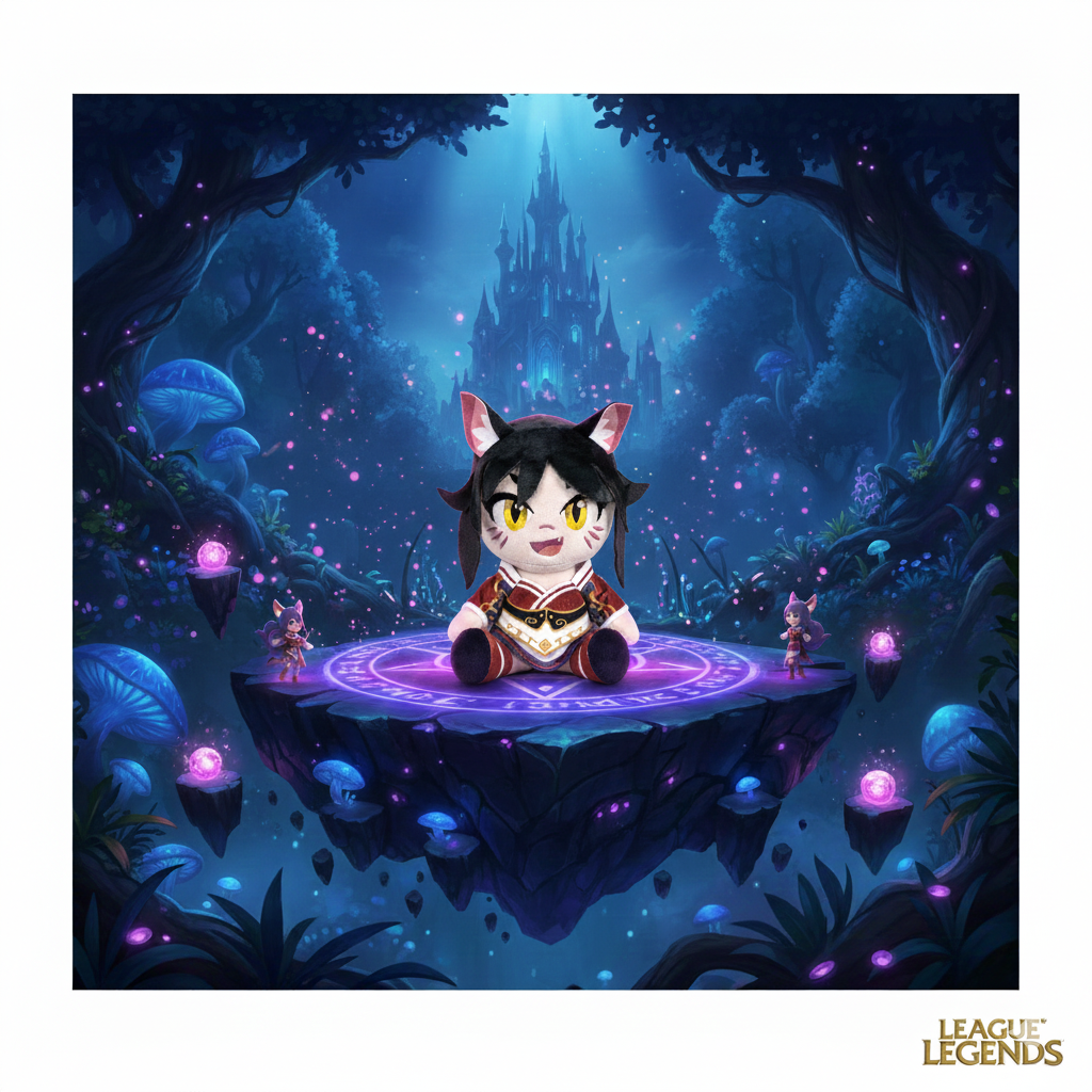 🦊✨ Peluche Ahri – League of Legends Champions – 24 cm