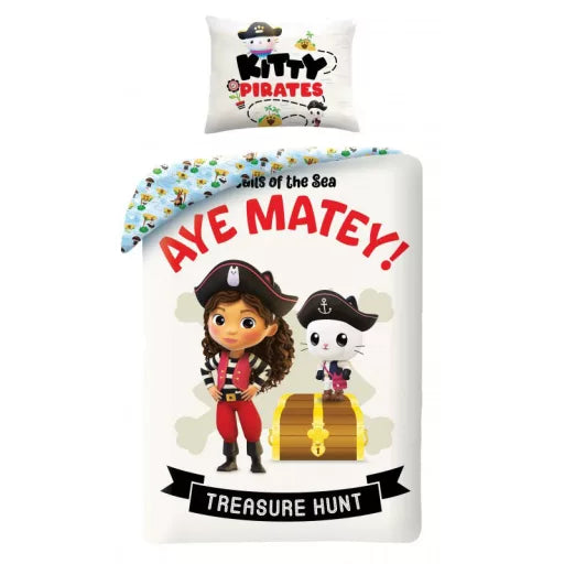 🧭 Parure de lit Gabby's Dollhouse Treasure Hunt – 140×200 cm + taie 70×90 cm