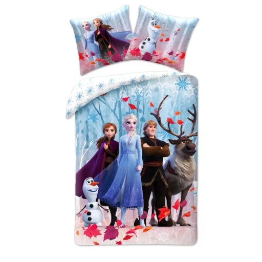 ❄️ Parure de lit Disney Frozen Leaf – 140×200 cm + taie 70×90 cm