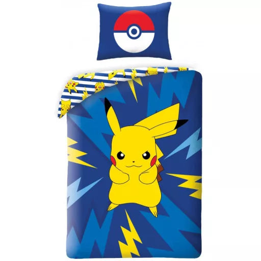 ⚡ Housse de couette Pokémon Pika-Power – 140×200 cm + taie 70×90 cm