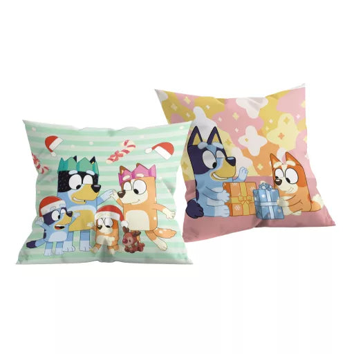 ❄️ Coussin décoratif de Noël – Bluey Winter – 40 × 40 cm