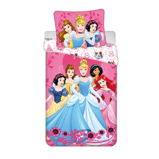 👑 Parure de lit Disney Princess Heart – 140×200 cm + taie 70×90 cm