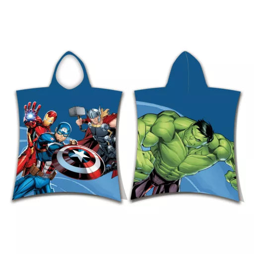 🦸♂️💪 Poncho de plage – Avengers : Motif Héros – 100 % coton – 50 × 115 cm