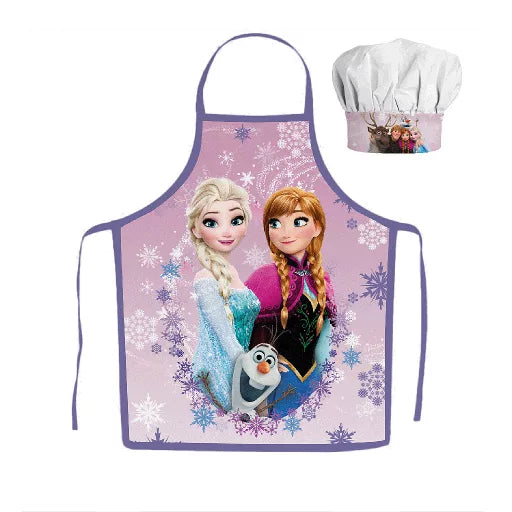 ❄️ Ensemble enfant 2 pièces – Disney La Reine des Neiges – Tablier + Bonnet