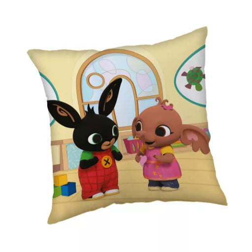 🐰🧸 Taie d’oreiller – Bing Room – 40x40 cm – polyester – coussin inclus