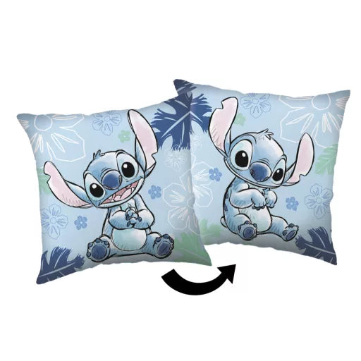 💙 Coussin décoratif – Disney Lilo et Stitch « Le chien étoile bleu » – 40 × 40 cm