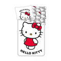 🤍🐱 Drap‑housse Hello Kitty Blanc – 140 × 200 cm + Taie 70 × 90 cm