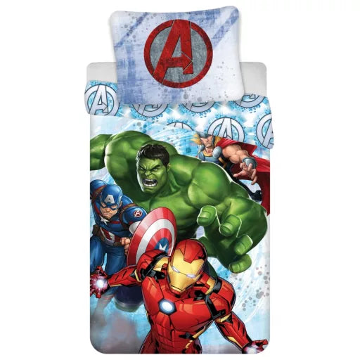 🛡️ Parure de lit Avengers Heroes – 140×200 cm + taie 70×90 cm