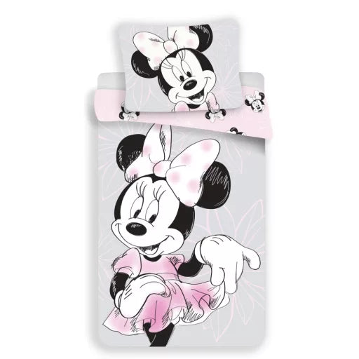 🌸 Parure de lit Disney Belle Minnie – 140×200 cm + taie 70×90 cm