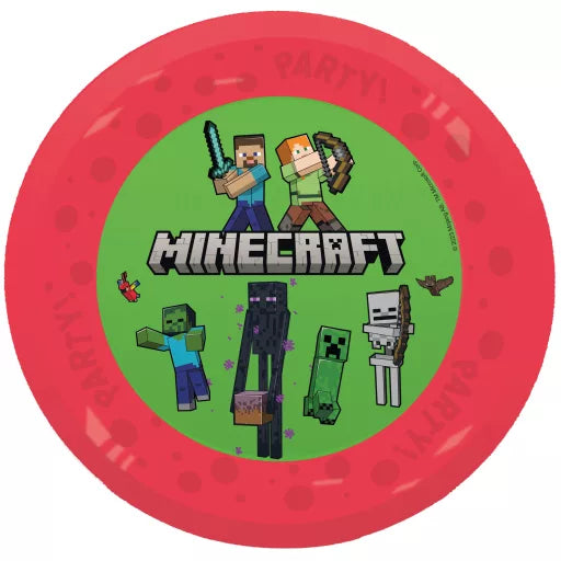 ⛏️ Lot de 2 assiettes plates Minecraft – 21 cm