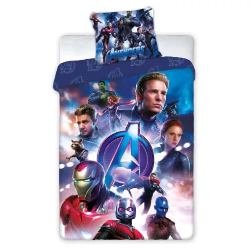 🛡️ Parure de lit Avengers – 140×200 cm + taie 70×90 cm