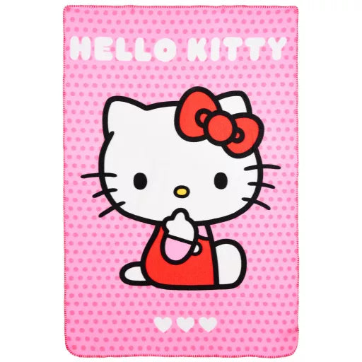 🎀 Couverture polaire Hello Kitty – Adorable – 100 x 150 cm