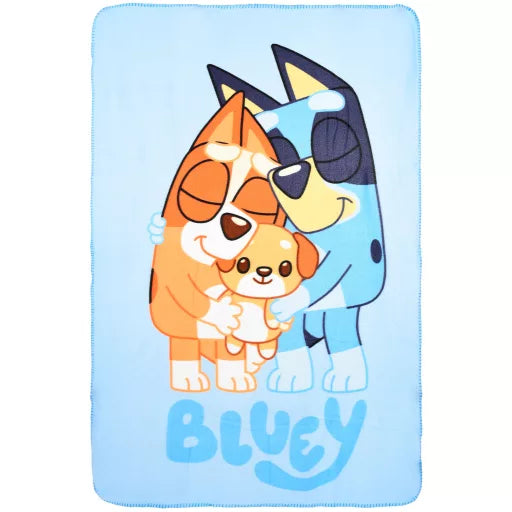 🐶 Couverture polaire Bluey – Snuggle Time – 100 x 150 cm