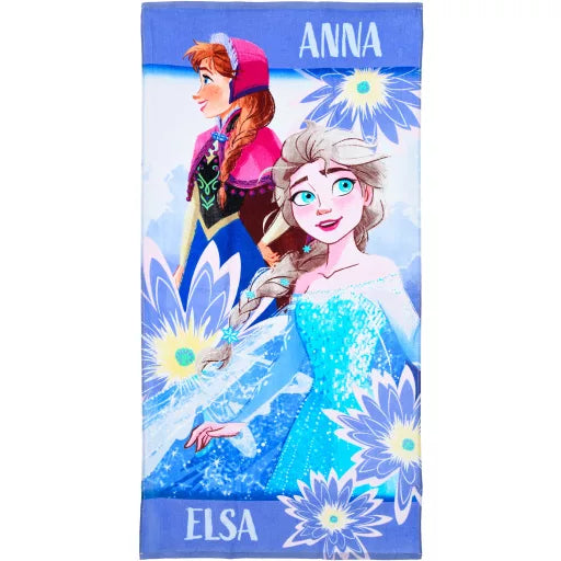❄️ Serviette de bain Disney Frozen – Anna et Elsa