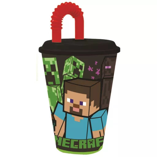 🟩 Gobelet à paille Minecraft – Creeper – 430 ml
