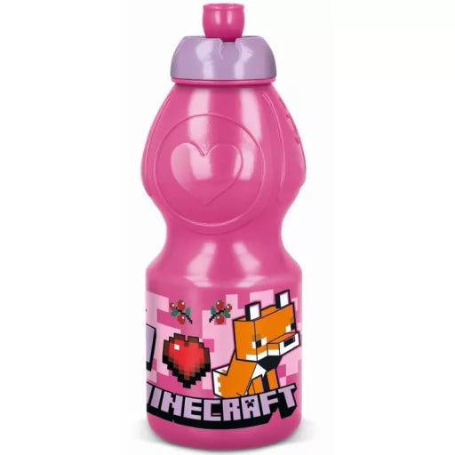 🎮 Bouteille de sport Minecraft Girls en plastique – 400 ml