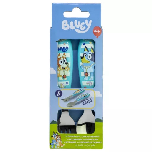 🐶 Ensemble de couverts ergonomiques – Bluey Yummy – 2 pièces