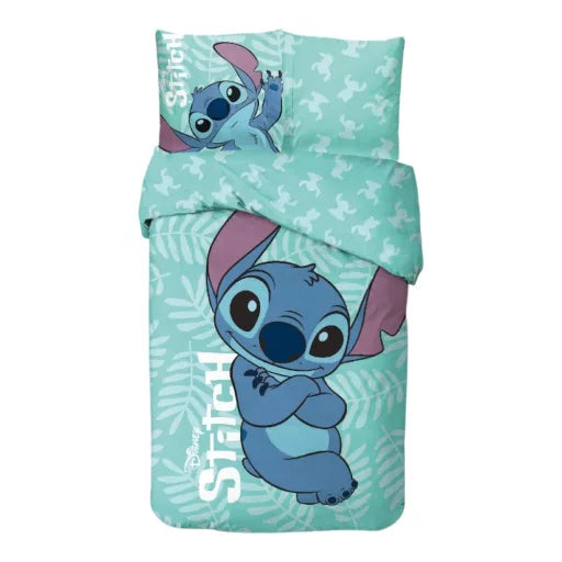 🌺 Parure de lit Disney Lilo et Stitch Ohana Dream – 140×200 cm + taie 65×65 cm