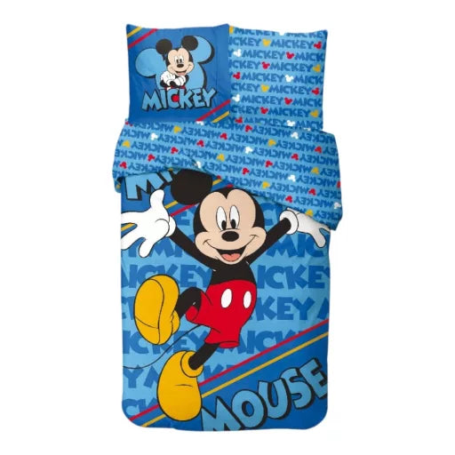 🎉 Housse de couette Disney Mickey Fun Adventure – 140×200 cm + taie 65×65 cm