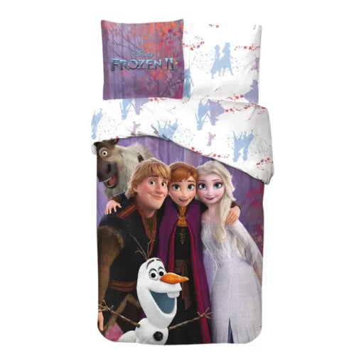 ❄️ Parure de lit Disney La Reine des Neiges Magic Team – 140×200 cm + taie 65×65 cm