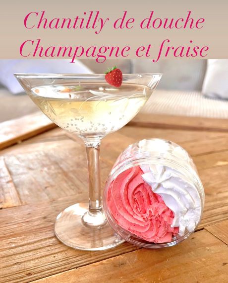 ✨ GELATO Chantilly de Douche & Bain – Champagne Fraise🥂🍓✨
