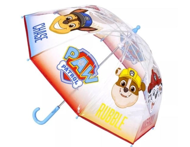 Parapluie Transparent Pat’Patrouille – Ø71 cm de Courage pour Petits Chiots en Mission ☔✨