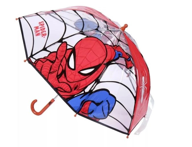 Parapluie Transparent Spiderman Web-Slinger – Ø71 cm de Voltige pour Petits Justiciers ☔✨