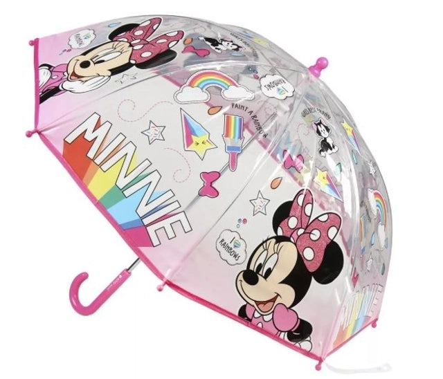 Parapluie Transparent Minnie Paint – Ø71 cm de Créativité pour Petites Artistes ☔✨