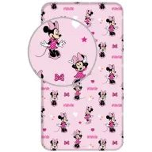 🌸 Drap-housse Disney Minnie Pretty in Pink – Douceur et style ! 🌸