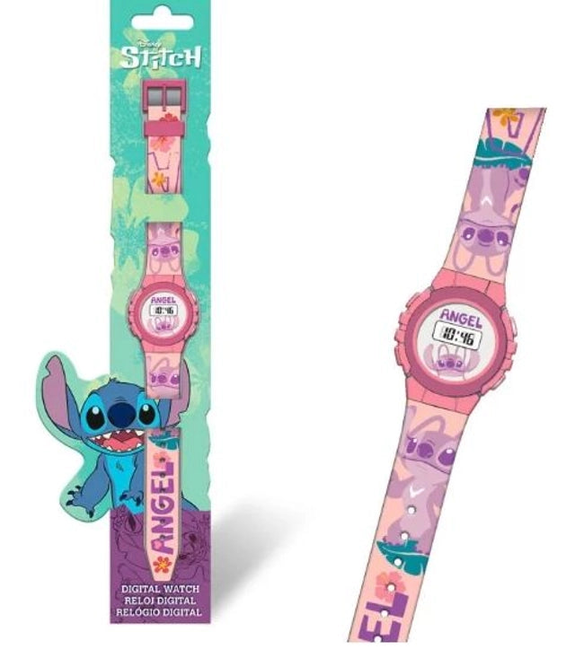 Montre Digitale Lilo & Stitch Pink Angel – L’Heure des câlins tropicaux a sonné ! 🐾🕒