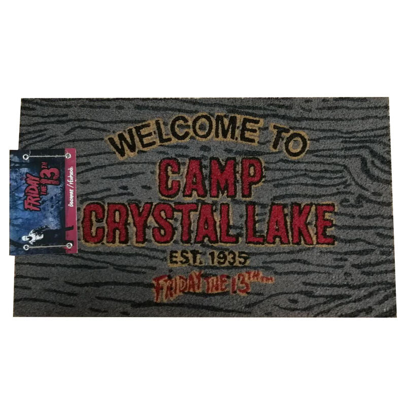🏕️🔪 Paillasson “Crystal Lake – Camp de Bienvenue” – Vendredi 13 – 60 × 40 cm