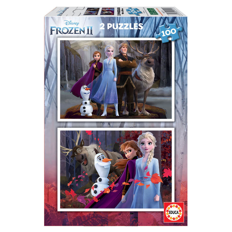 ❄️🧩 Puzzle La Reine des Neiges 2 – Disney – 2 × 100 pièces