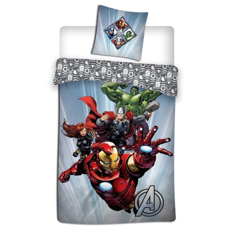 🛡️✨ Housse de couette Avengers Marvel en microfibre – 140 × 200 cm