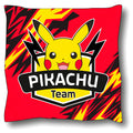 ⚡👥 Coussin Pokémon Team Pikachu – 40 × 40 cm