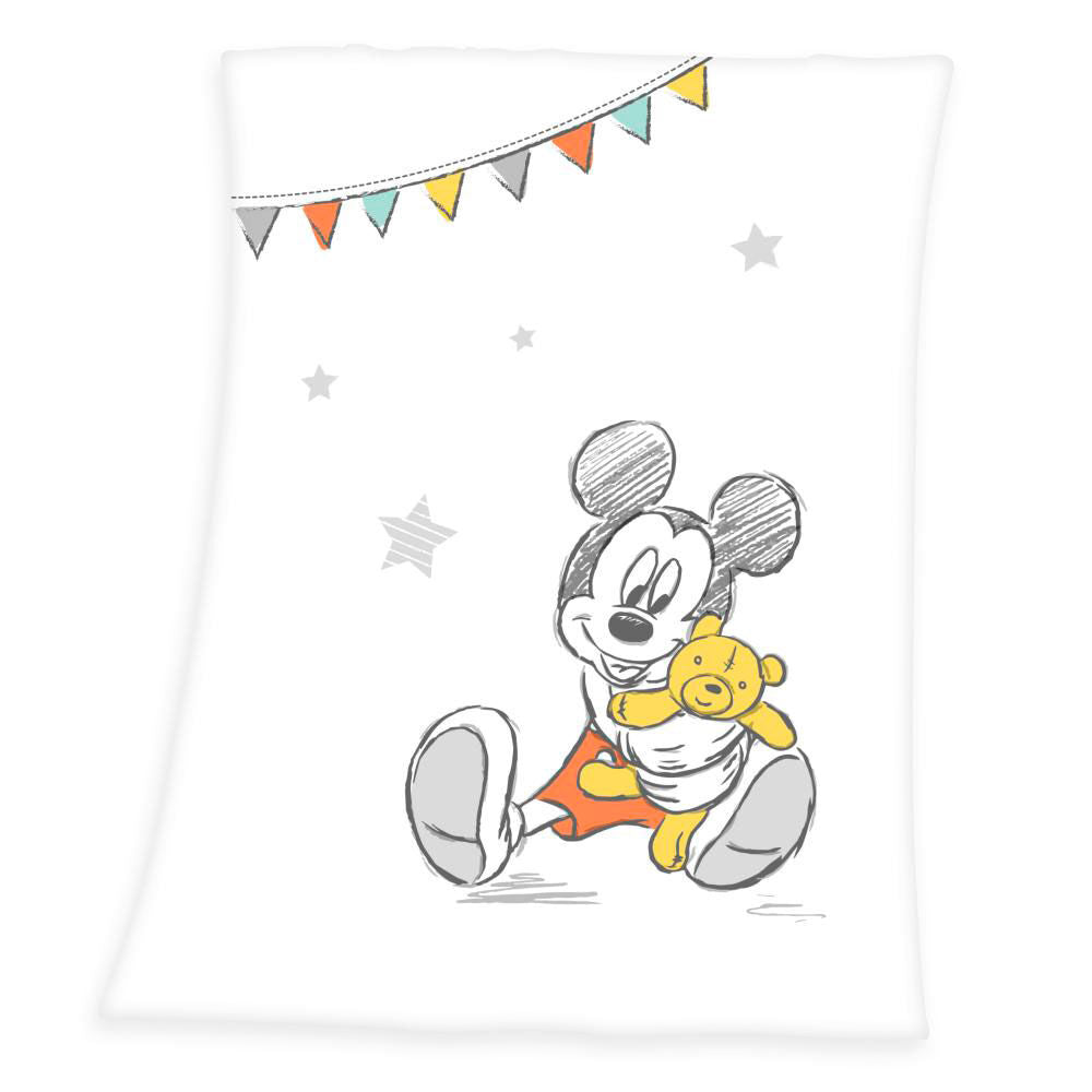 🛏️🐭 Couverture Disney Mickey Mouse – 100 x 75 cm
