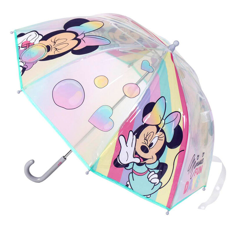 ☔🎀 Parapluie manuel Disney Minnie Mouse Bubble – 45 cm