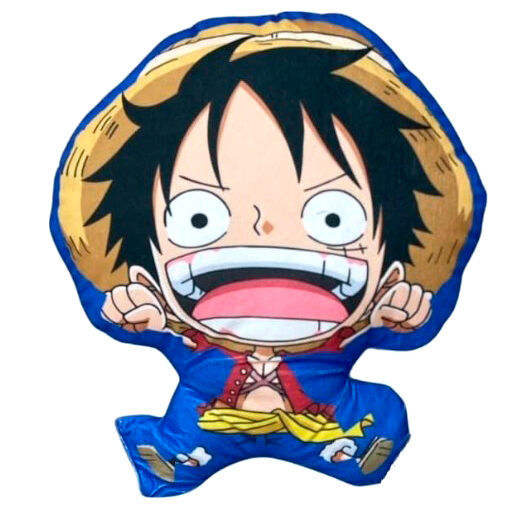🏴☠️👒 Coussin 3D Monkey D. Luffy 👒 – One Piece – 35 cm