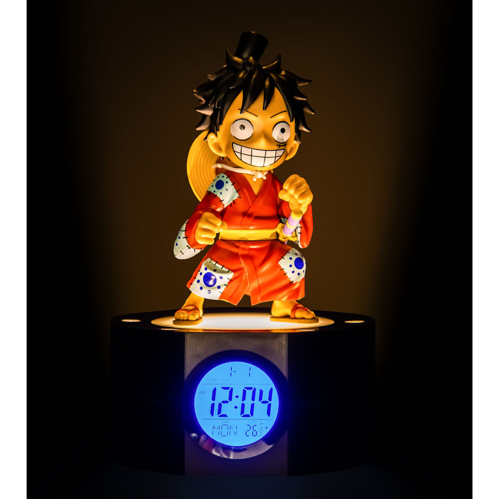 ☠️⏰ Réveil figurine LED – Luffy One Piece – 20 cm